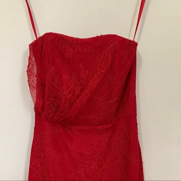 Michael Costello x Revolve Erika Dress in Red Lace sz XS - Picture 8 of 8